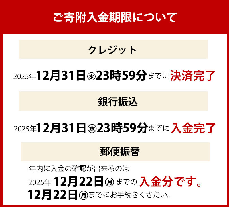 2025年の寄附受付について
