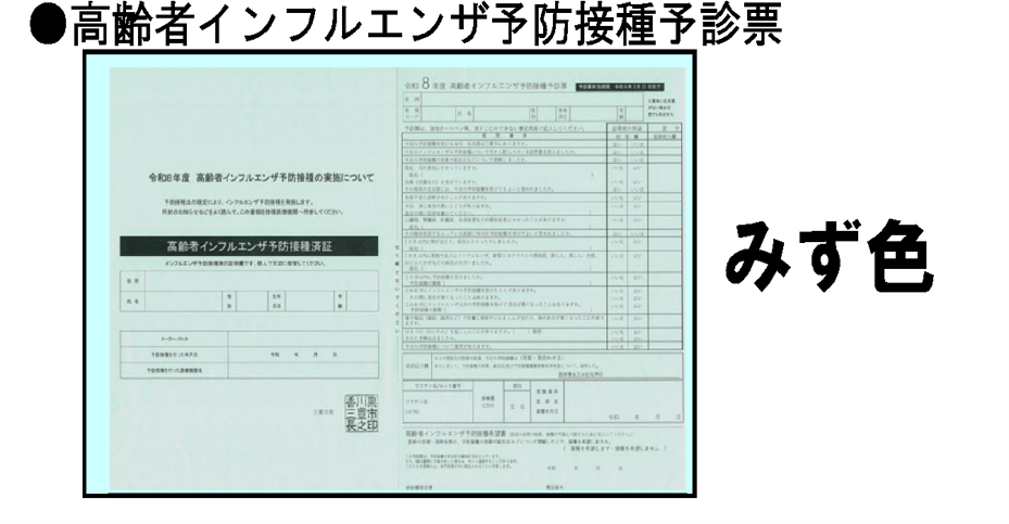 高齢者インフルエンザ予防接種予診票