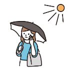 日傘をさす女性