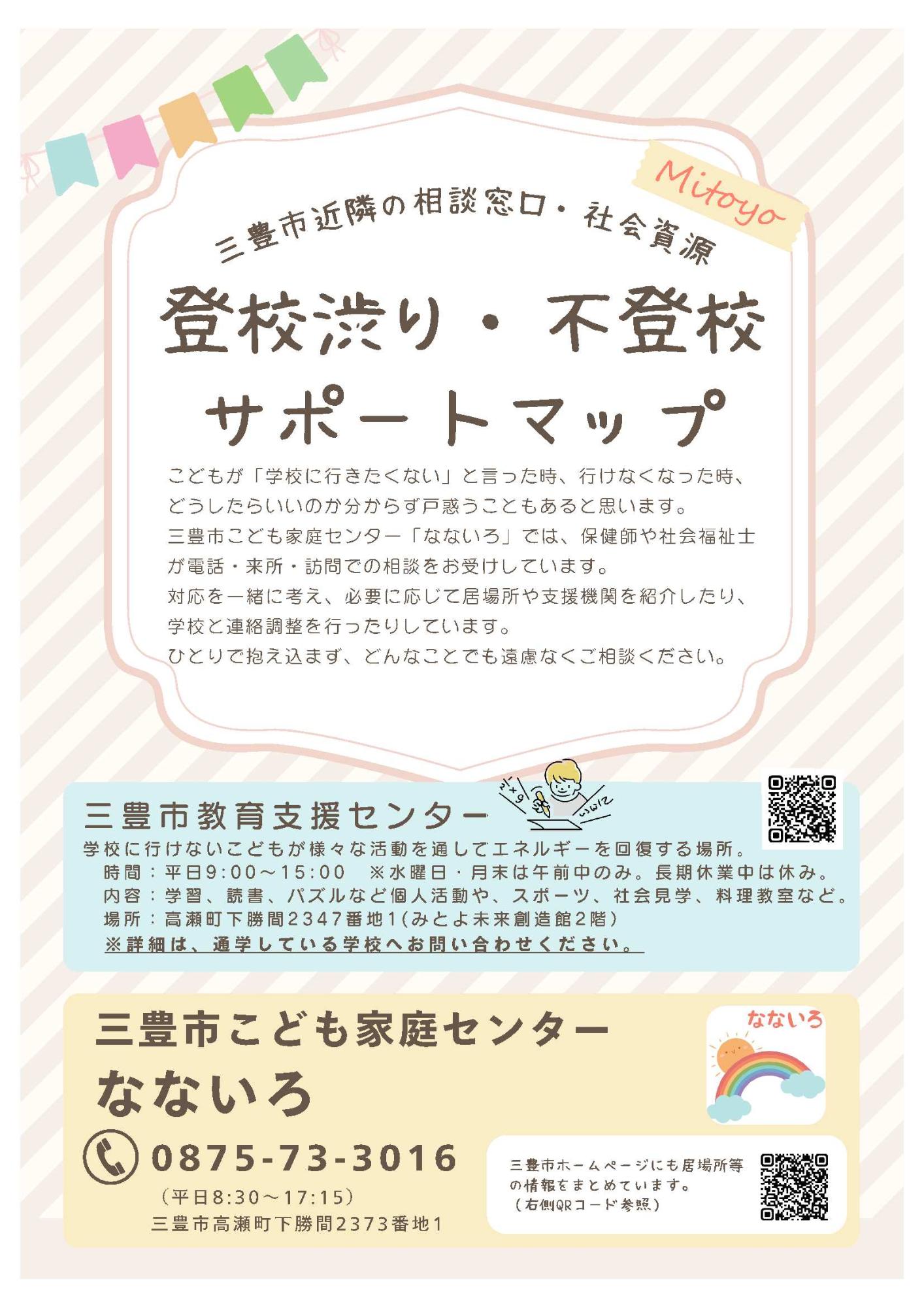 登校渋り・不登校サポートマップ(表面)