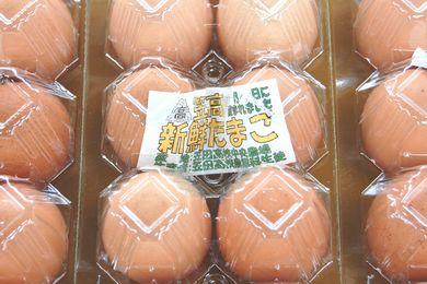 透明のパックに入った卵の写真