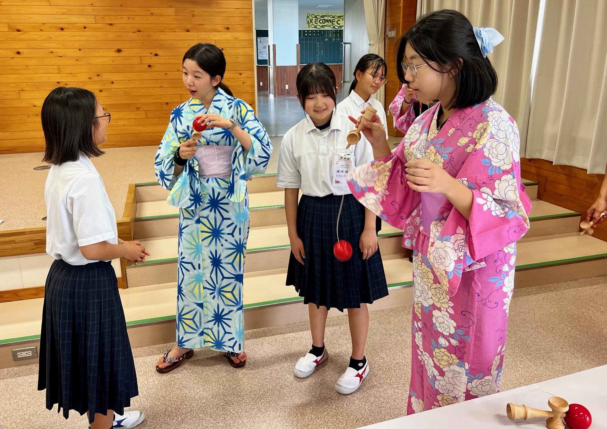 日本の伝統的な遊びの体験