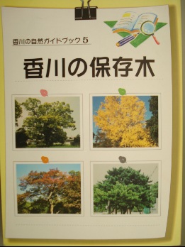 四季の木の写真が載った「香川の保存木」の表紙画像