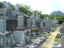 たくさんの墓石が並んだ墓地の写真