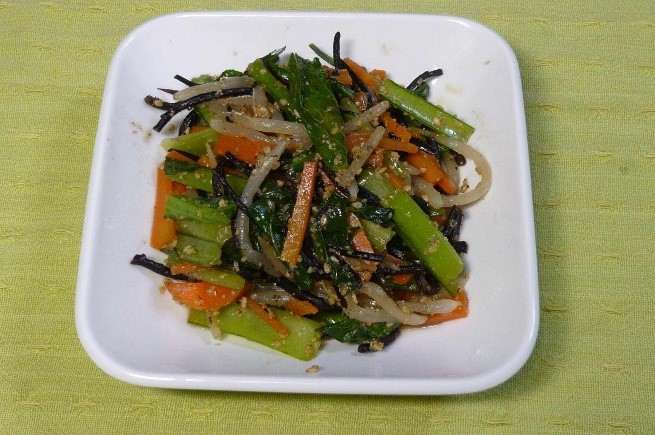 三色野菜とひじきのナムル