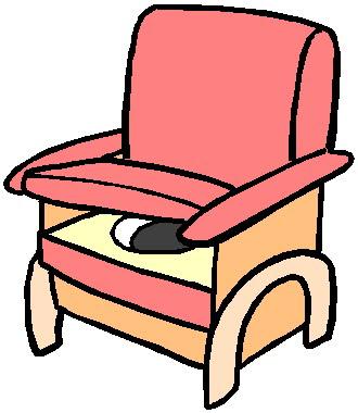 椅子の形をした福祉用具の特殊尿器のイラスト