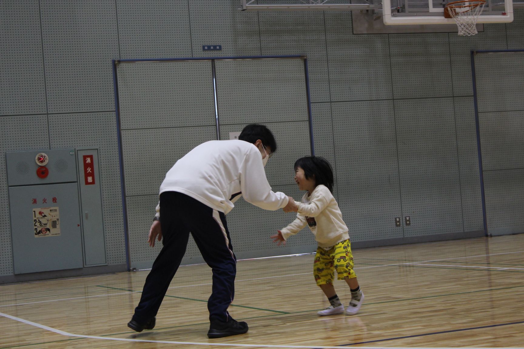 親子運動遊び中