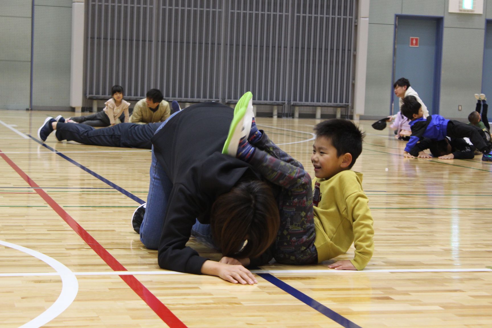 親子運動遊び中