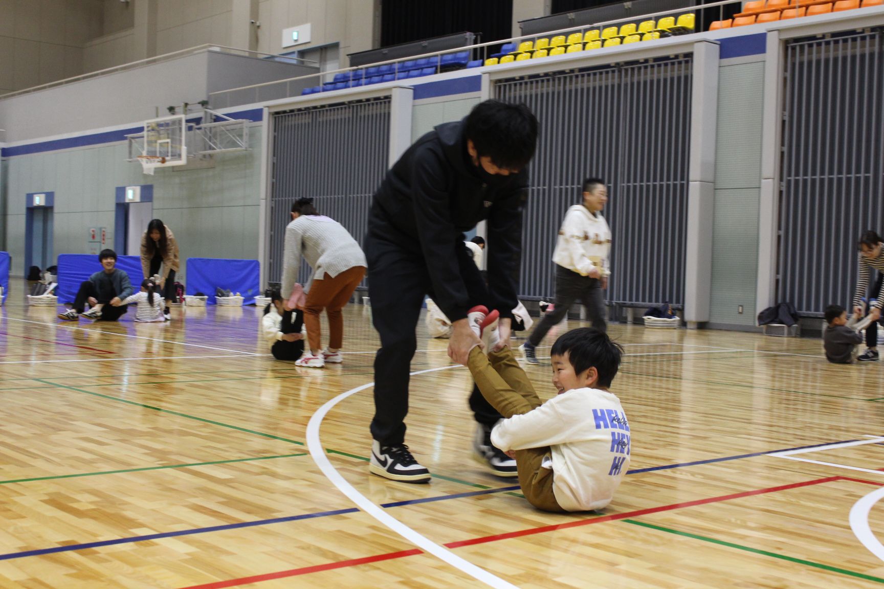 親子運動遊び中