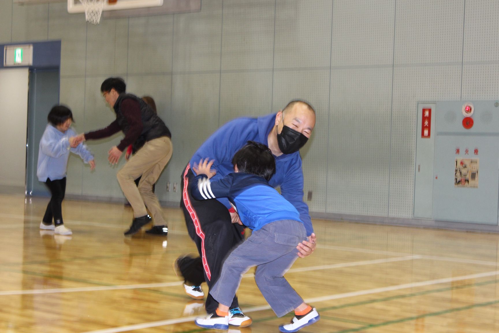 親子運動遊び中