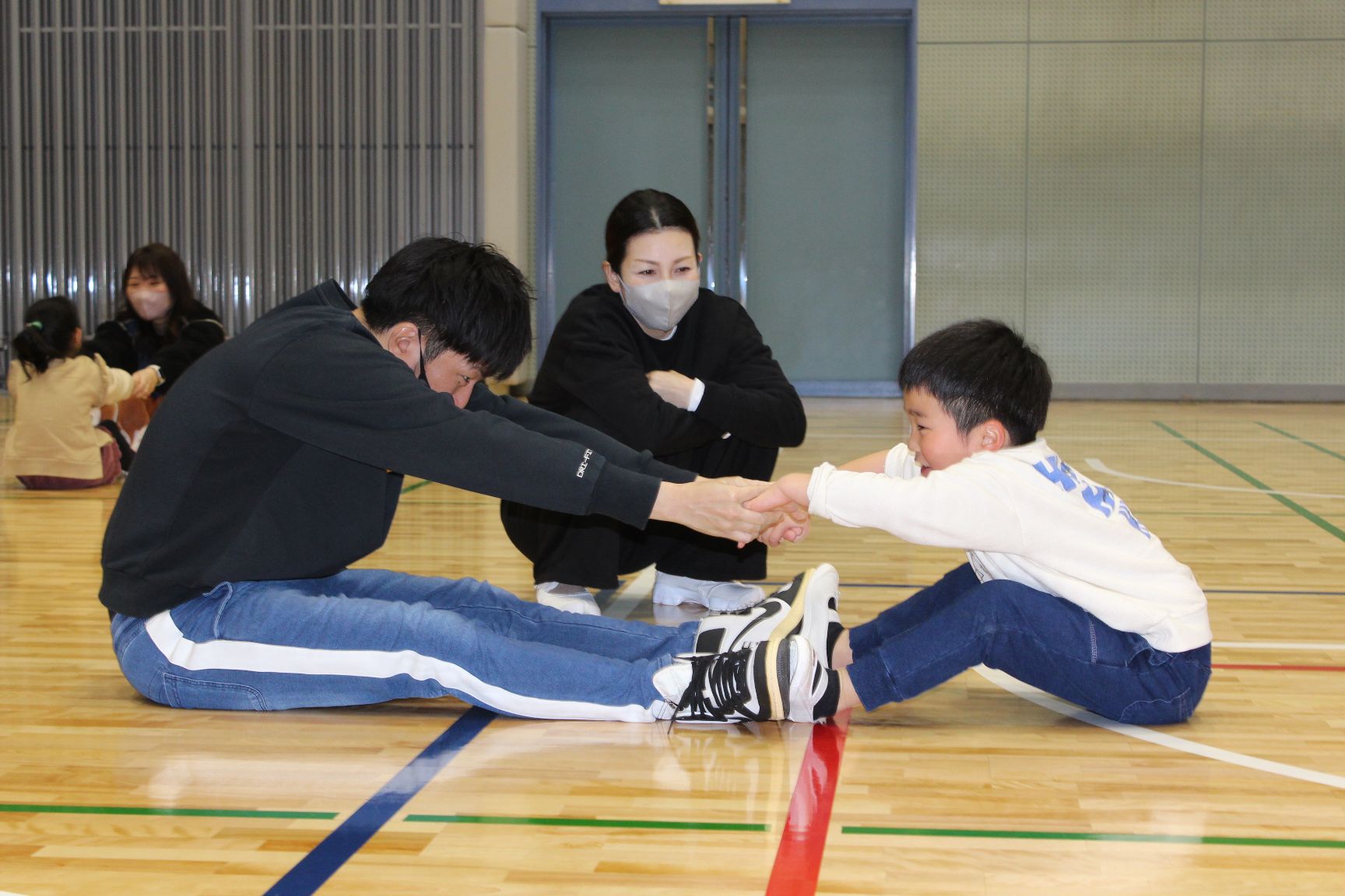 親子運動遊び中