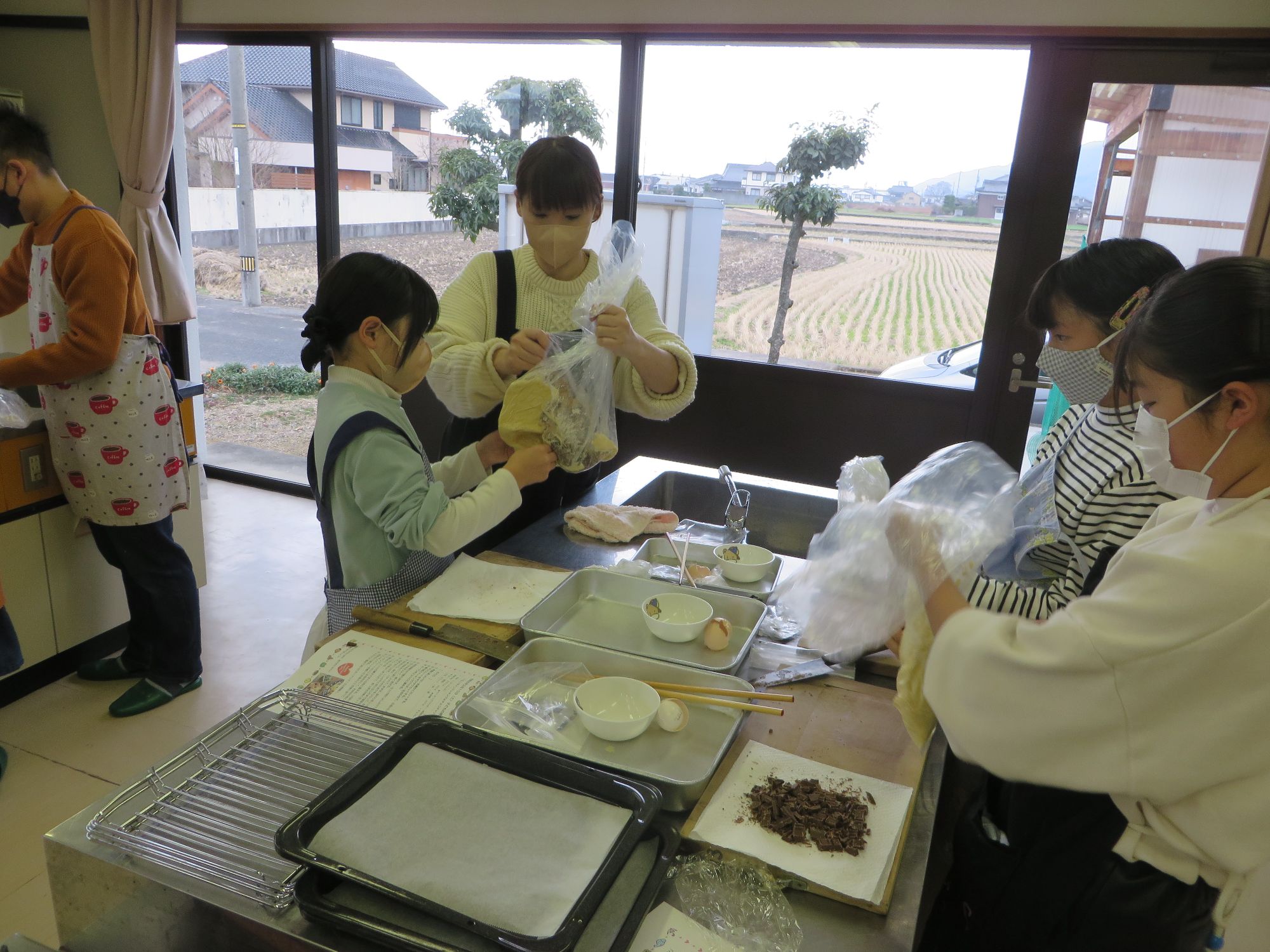 親子で揉む