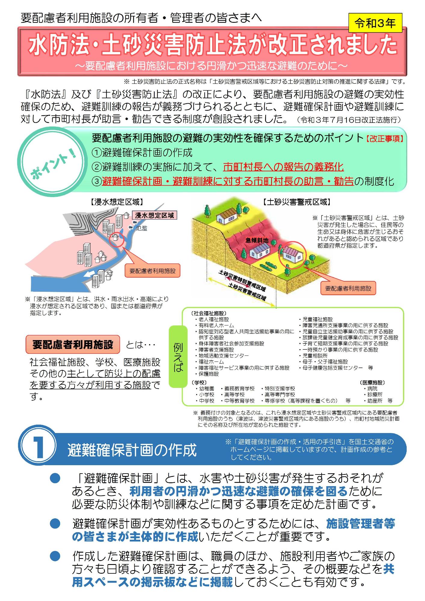 避難確保計画リーフレット(表)