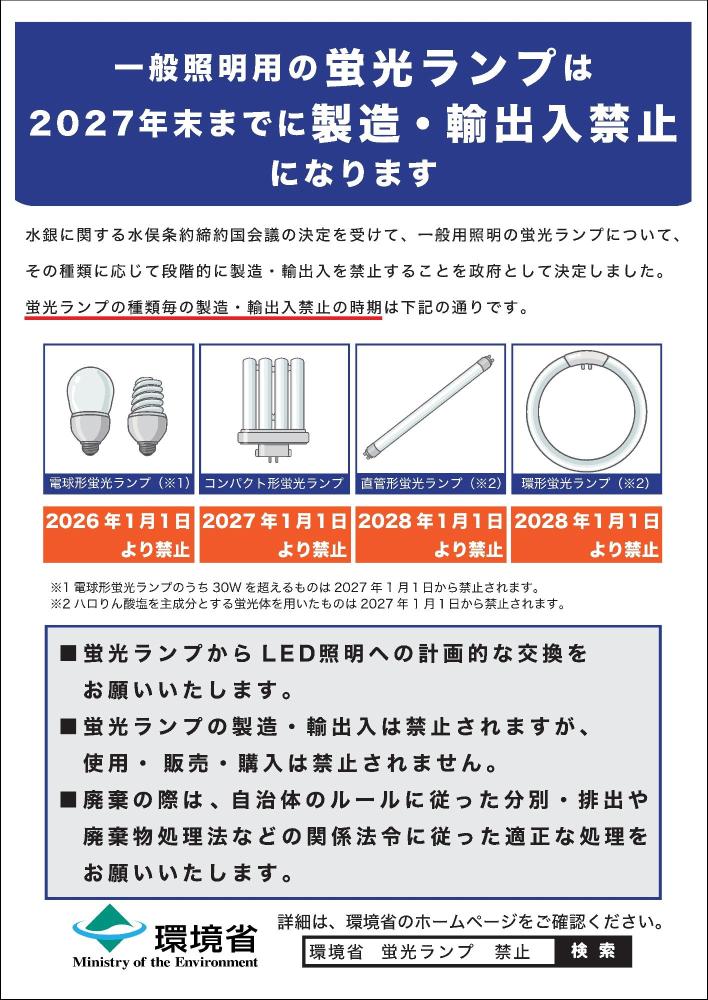 蛍光ランプ製造禁止ポスター1