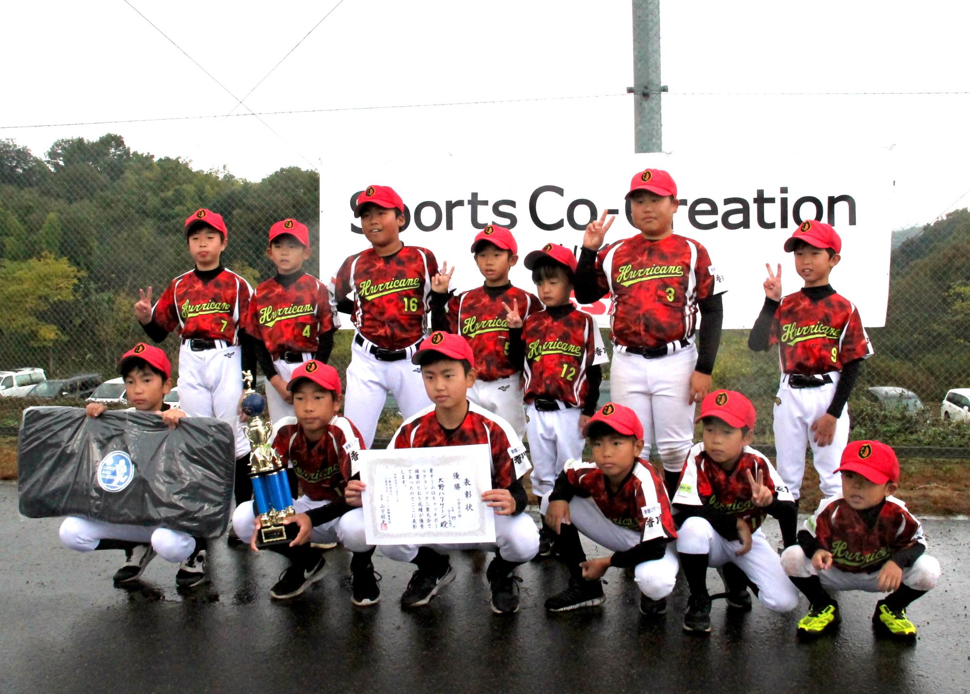 優勝した大野ハリケーン