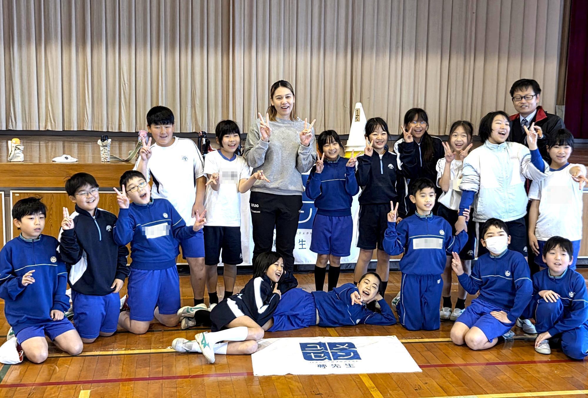 松本選手と記念撮影