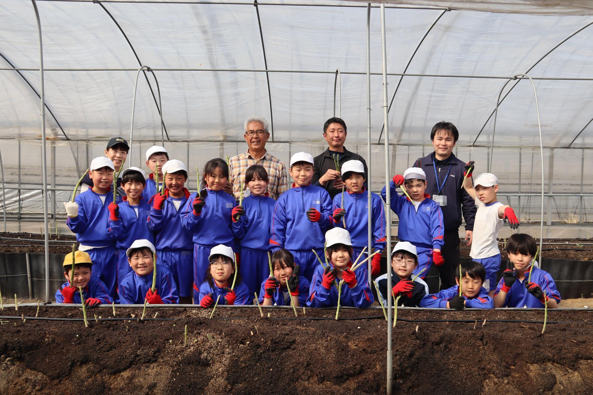 アスパラいっぱい獲れたよ