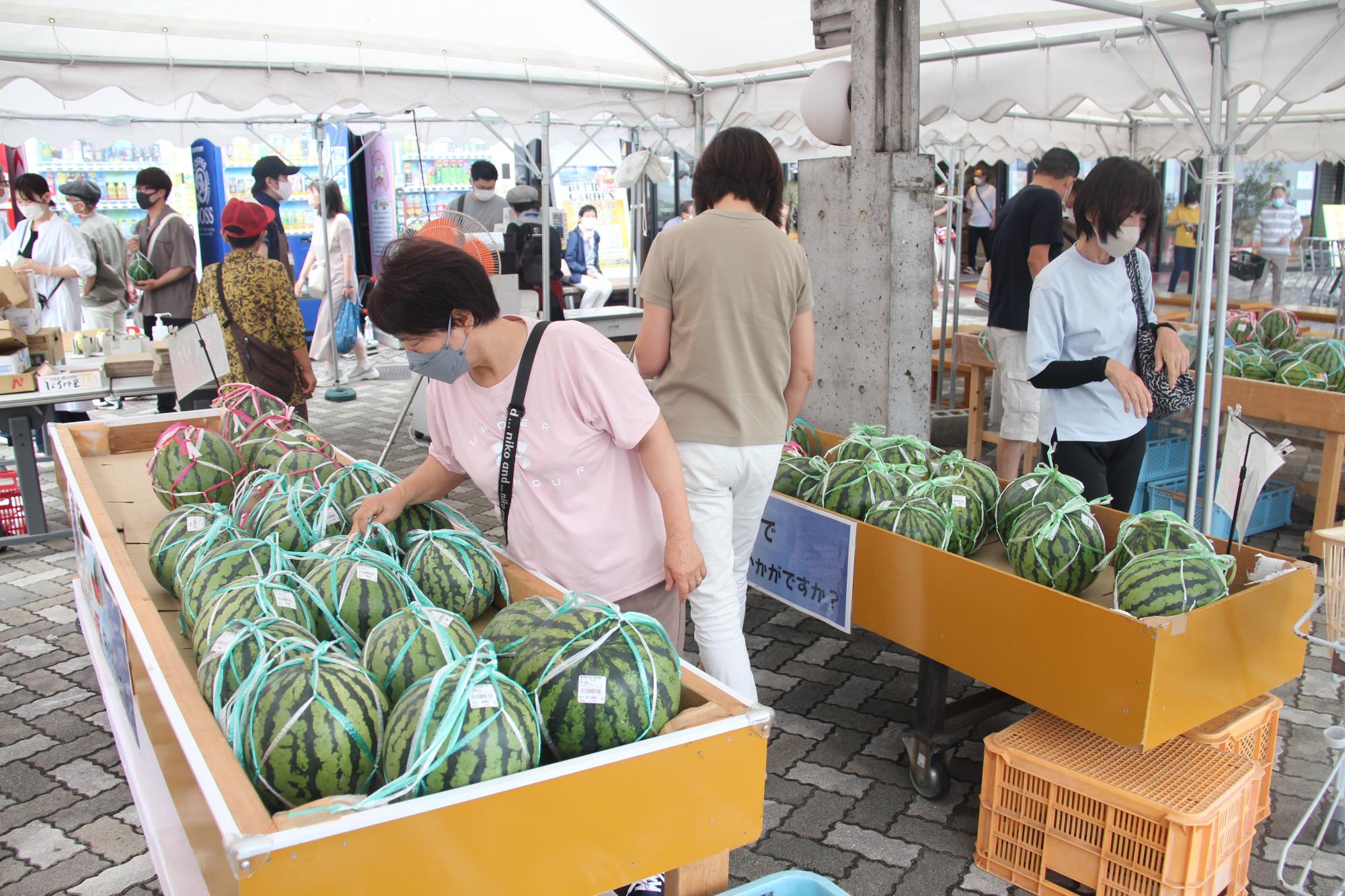 旬の味フェア スイカ売り場