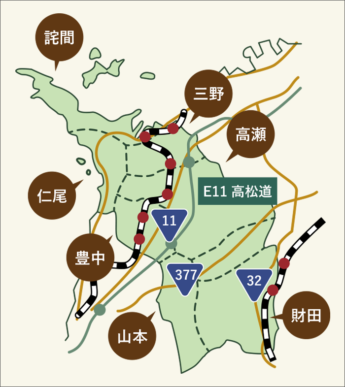 三豊市エリアマップ